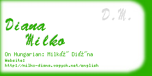 diana milko business card